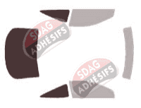 Gabarit vitrage - kit 3/4 arrière - Saturn SC1 - SC2 Coupé 3 portes (1996 - 2002)