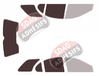 Gabarit vitrage - kit 3/4 arrière - Saturn SW Wagon Break 5 portes (1996 - 2002)
