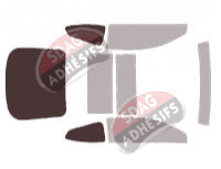 Gabarit vitrage - kit 3/4 arrière - Scion tC Coupé 3 portes (2004 - 2010)