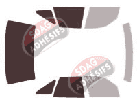 Gabarit vitrage - kit 3/4 arrière - Pontiac Grand Prix (5) Berline 4 portes (1988 - 1996)