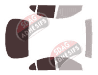 Gabarit vitrage - kit 3/4 arrière - Pontiac Grand Prix (6) Berline 4 portes (1997 - 2003)