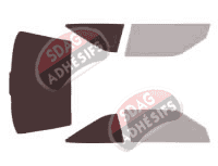 Gabarit vitrage - kit 3/4 arrière - Pontiac Sunbird Coupé 2 portes (1988 - 1994)