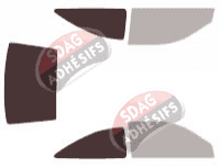 Gabarit vitrage - kit 3/4 arrière - Ford Aspire 3 portes (1993 - 1996)