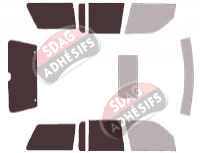Gabarit vitrage - kit 3/4 arrière - Ford Explorer (1) 5 portes (1991 - 1997)