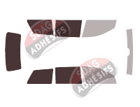 Gabarit vitrage - kit 3/4 arrière - Fiat Stilo (1) Break 5 portes (2001 - 2007)