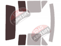 Gabarit vitrage - kit 3/4 arrière - Ford F-Series (7) Extended Cab Pick-up 2 portes (1980 - 1989)