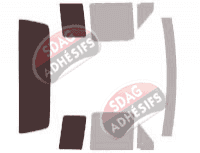 Gabarit vitrage - kit 3/4 arrière - Ford F-Series (8) Extended Cab Pick-up 2 portes (1990 - 1996)