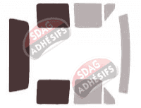 Gabarit vitrage - kit 3/4 arrière - Ford F-Series (7) Super Cab Pick-up 4 portes (1980 - 1996)