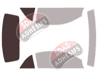 Gabarit vitrage - kit 3/4 arrière - Ford Mustang (4) Cabriolet 2 portes (1994 - 2004)