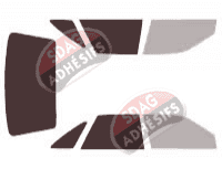 Gabarit vitrage - kit 3/4 arrière - Ford Taurus (1) Berline 4 portes (1986 - 1991)