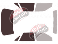 Gabarit vitrage - kit 3/4 arrière - Ford Taurus (2) Berline 4 portes (1992 - 1995)