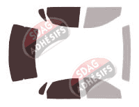 Gabarit vitrage - kit 3/4 arrière - Ford Taurus (4) Berline 4 portes (2000 - 2007)