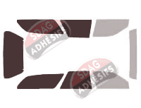 Gabarit vitrage - kit 3/4 arrière - Ford Taurus (2) Wagon 5 portes (1990 - 1995)