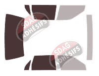 Gabarit vitrage - kit 3/4 arrière - Ford Tempo Berline 4 portes (1988 - 1994)