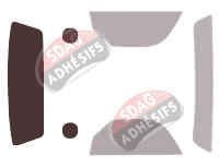 Gabarit vitrage - kit 3/4 arrière - Ford Thunderbird (11) Cabriolet 2 portes (2002 - 2006)
