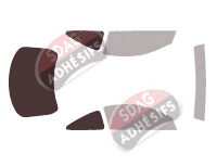 Gabarit vitrage - kit 3/4 arrière - Ford Cougar (1) Coupe 3 portes (1998 - 2003)