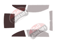 Gabarit vitrage - kit 3/4 arrière - Holden Astra (5) CC Cabriolet 3 portes (2004 - 2009)