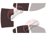 Gabarit vitrage - kit 3/4 arrière - Holden Commodore (4) Sedan Berline 4 portes (2006 - 2013)
