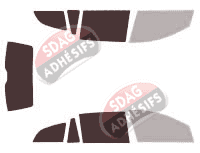 Gabarit vitrage - kit 3/4 arrière - Holden Commodore (4) Sportwagon Break 5 portes (2008 - 2013) Gabarit vitrage - kit 3/4 arrière - Holden Commodore (4) Sportwagon Break 5 portes (2008 - 2013)