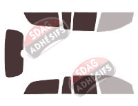 Gabarit vitrage - kit 3/4 arrière - Holden Commodore (3) Wagon Break 5 portes (1997 - 2006) Gabarit vitrage - kit 3/4 arrière - Holden Commodore (3) Wagon Break 5 portes (1997 - 2006)