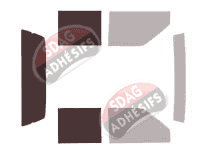 Gabarit vitrage - kit 3/4 arrière - Holden Rodeo (2) Crew Cab Pick-up 4 portes (1988 - 2002)