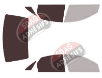 Gabarit vitrage - kit 3/4 arrière - Holden Viva (1) Sedan Berline 4 portes (2002 - 2010)