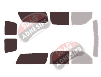 Gabarit vitrage - kit 3/4 arrière - Holden Suburban 6 portes (2000 - 2006)