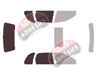 Gabarit vitrage - kit 3/4 arrière - Holden Corsa (2) 5 portes (1994 - 2000)
