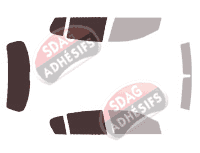 Gabarit vitrage - kit 3/4 arrière - Holden Astra (5) 5 portes (2004 - 2009)