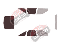 Gabarit vitrage - kit 3/4 arrière - Holden Vectra (1) 5 portes (1997 - 2002)