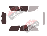 Gabarit vitrage - kit 3/4 arrière - Holden Vectra (1) Wagon Break 5 portes (1997 - 2002)