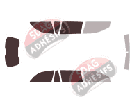 Gabarit vitrage - kit 3/4 arrière - Holden Vectra (2) Wagon Break 5 portes (2003 - 2006)