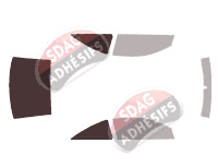 Gabarit vitrage - kit 3/4 arrière - Holden Astra (4) Coupé 3 portes (1998 - 2003)