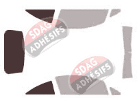 Gabarit vitrage - kit 3/4 arrière - Holden Corsa (4) 3 portes (2005 - 2011)