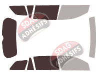 Gabarit vitrage - kit 3/4 arrière - Holden Astra (5) Wagon Break 5 portes (2004 - 2009)