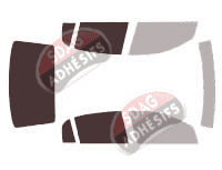 Gabarit vitrage - kit 3/4 arrière - Holden Astra (4) Classic Berline 4 portes (1998 - 2005)