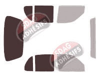 Gabarit vitrage - kit 3/4 arrière - Nissan Micra (2) 5 portes (1992 - 2003)