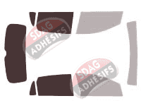 Gabarit vitrage - kit 3/4 arrière - Volkswagen Polo (5) 5 portes (2009 - 2017) Gabarit vitrage - kit 3/4 arrière - Volkswagen Polo (5) 5 portes (2009 - 2017)