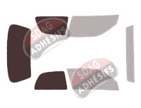 Gabarit vitrage - kit 3/4 arrière - Toyota Starlet 3 portes (1984 - 1999)