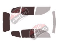 Gabarit vitrage - kit 3/4 arrière - Kia Borrego 5 portes (2008 - 2019)