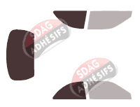Gabarit vitrage - kit 3/4 arrière - Hyundai Pony/Excel (5) 3 portes (1994 - 2000)