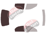 Gabarit vitrage - kit 3/4 arrière - Mazda 323 (7) Berline 4 portes (1994 - 1998)