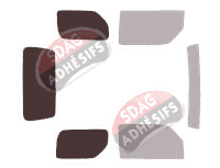 Gabarit vitrage - kit 3/4 arrière - Santana Jimny 3 portes (2001 - 2011)