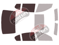 Gabarit vitrage - kit 3/4 arrière - Bmw Serie 7 / i7 (5) Berline 4 portes (2008 - 2015)