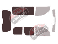 Gabarit vitrage - kit 3/4 arrière - Citroën Berlingo (1) 4 portes (1996 - 2008) Gabarit vitrage - kit 3/4 arrière - Citroën Berlingo (1) 4 portes (1996 - 2008)