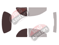 Gabarit vitrage - kit 3/4 arrière - Ford Ka (1) 3 portes (1996 - 2008)