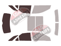 Gabarit vitrage - kit 3/4 arrière - Cadillac CTS (2) Sport Wagon Break 5 portes (2009 - 2017)