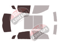 Gabarit vitrage - kit 3/4 arrière - Cadillac SRX 5 portes (2009 - 2016)