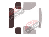 Gabarit vitrage - kit 3/4 arrière - Ford Ranger (2) King Cab Pick-up 2 portes (2006 - 2012)