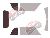 Gabarit vitrage - kit 3/4 arrière - Mini One et  Cooper (2) Cabriolet 2 portes (2007 - 2016)